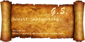 Gosztl Skolasztika névjegykártya